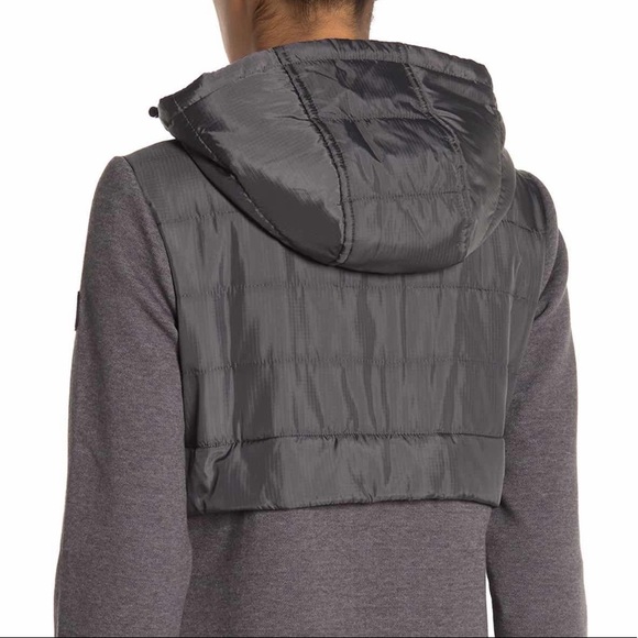 NWT Michael Kors Hooded Quilted Knit Zip Jacket - Picture 5 of 6